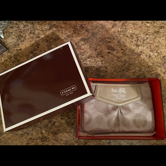 Coach Handbags - Coach Beige Wristlet